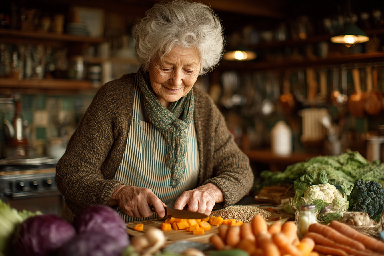 Seniori fericiți la masă